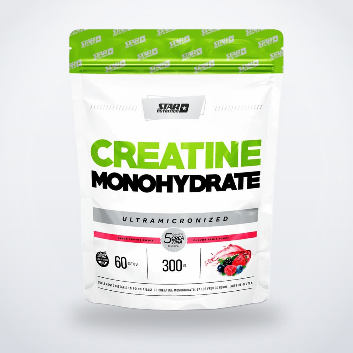 Star Nutrition Creatina Monohidrato 300g Doypack Sabor Frutos Rojos