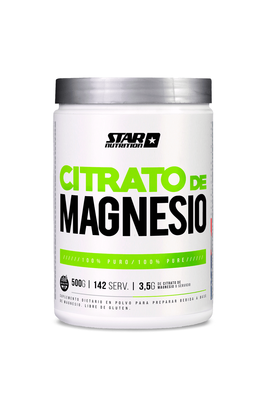 Star Nutrition Citrato de Magnesio Sin Sabor - Polvo 500 Gr